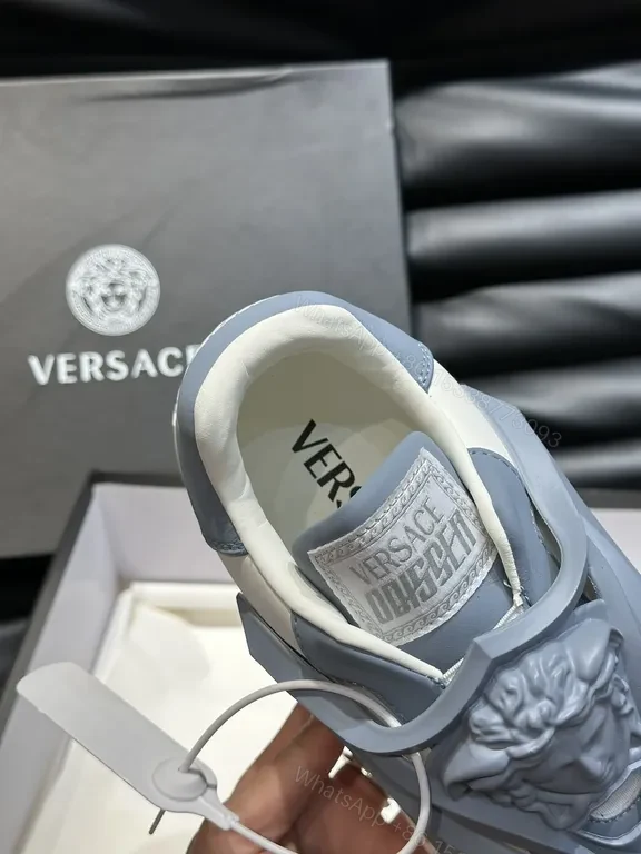 View 5 of Blue-Gray Soft-Blend Sneakers: Luxe Streetwear Comfort