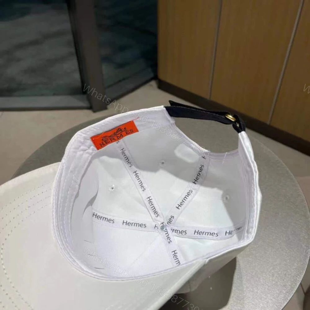 View 3 of Hermes New Carriage Baseball Cap White