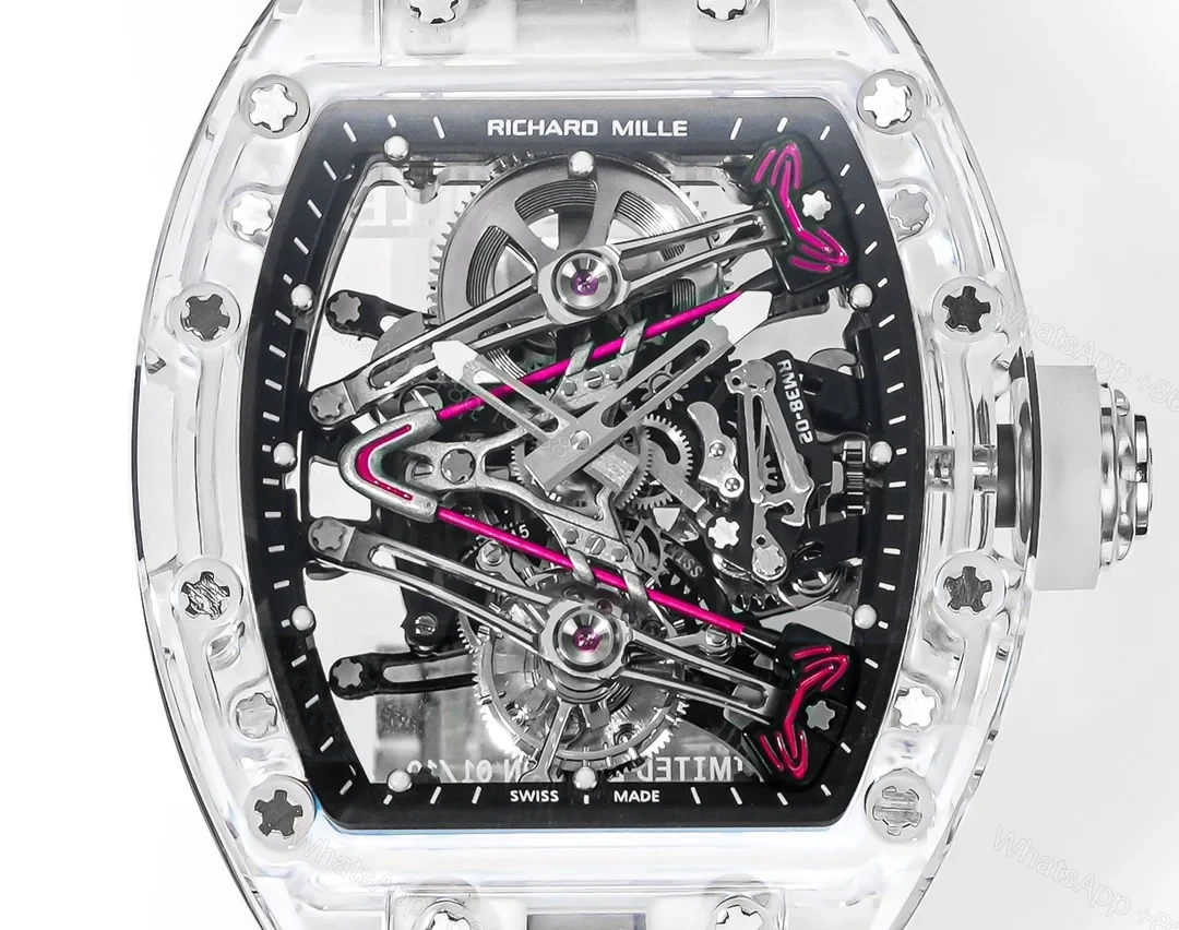 View 5 of Richard Mille RM38-02 Crystal White Skeleton Tourbillon Watch RM38-CR-WH
