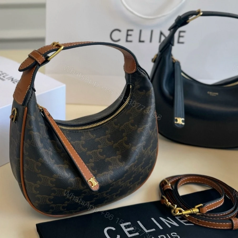 View 2 of CELINE TEEN LULU IN TRIOMPHE CANVAS TAN 20CM 120722FQM 04LU
