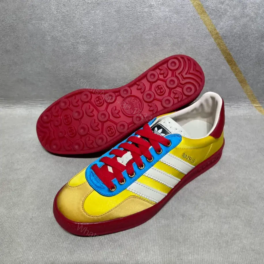 View 5 of ADIDAS X GUCCI GAZELLE LOW-TOP SNEAKERS IN YELLOW AND RED – GC183
