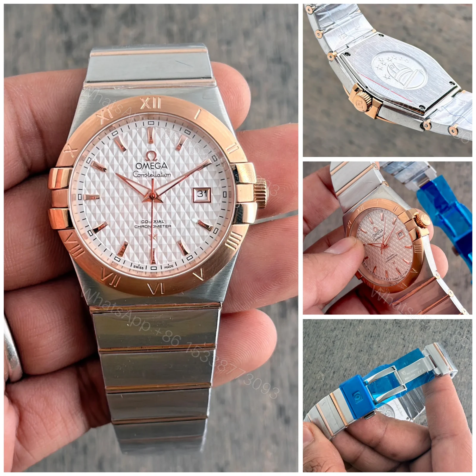 View 4 of Omega Constellation Men’s Watch – Rose Gold Stainless Steel Luxury