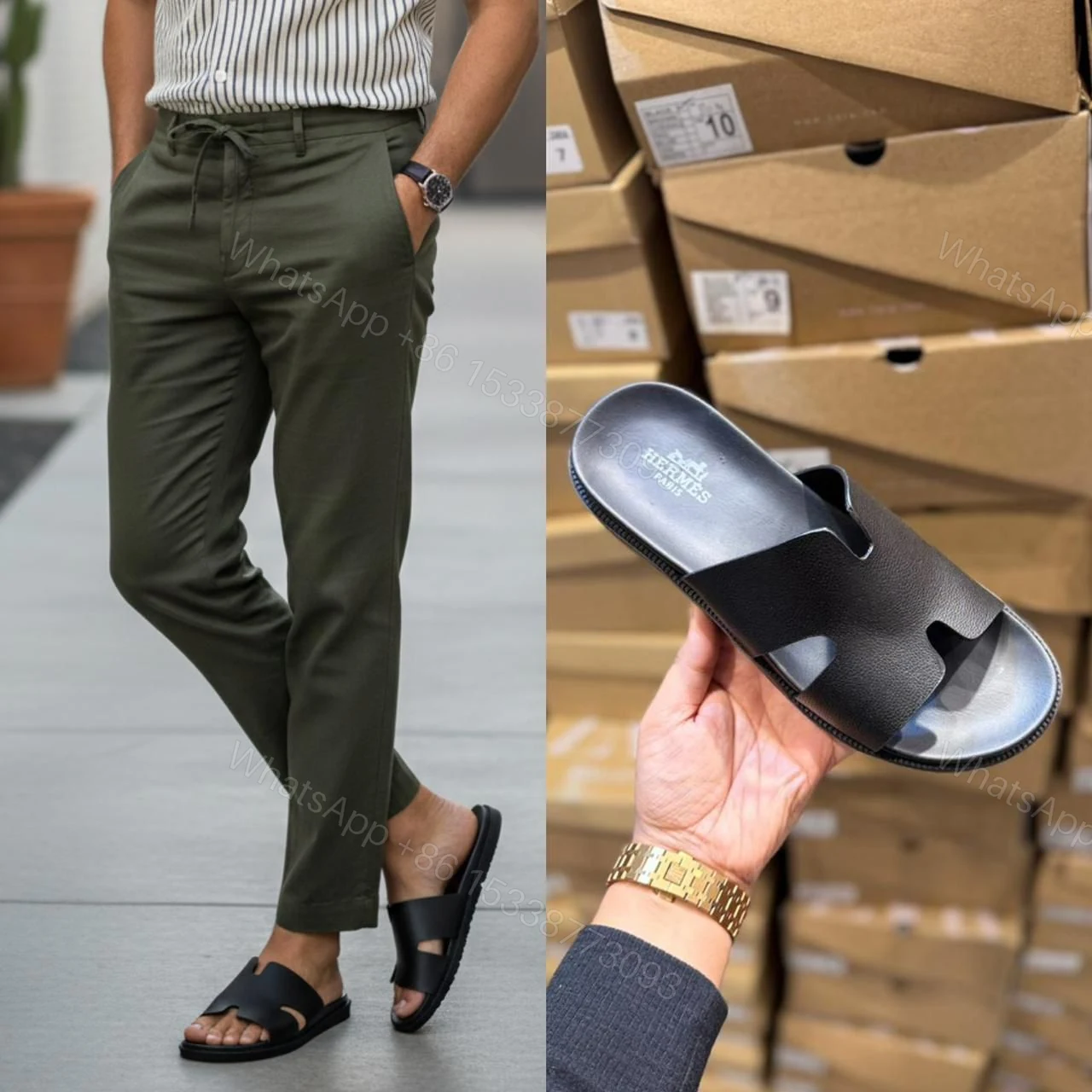 View 2 of Hermes Aesthetic Mules First Copy
