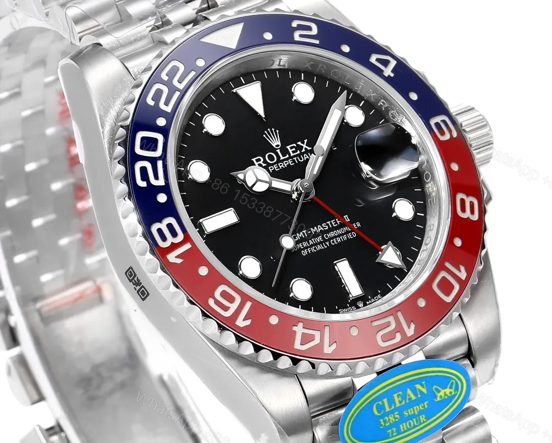 View 4 of OW Factory Clean Factory ROLEX GMT-Master II Steel Black Dial Watch