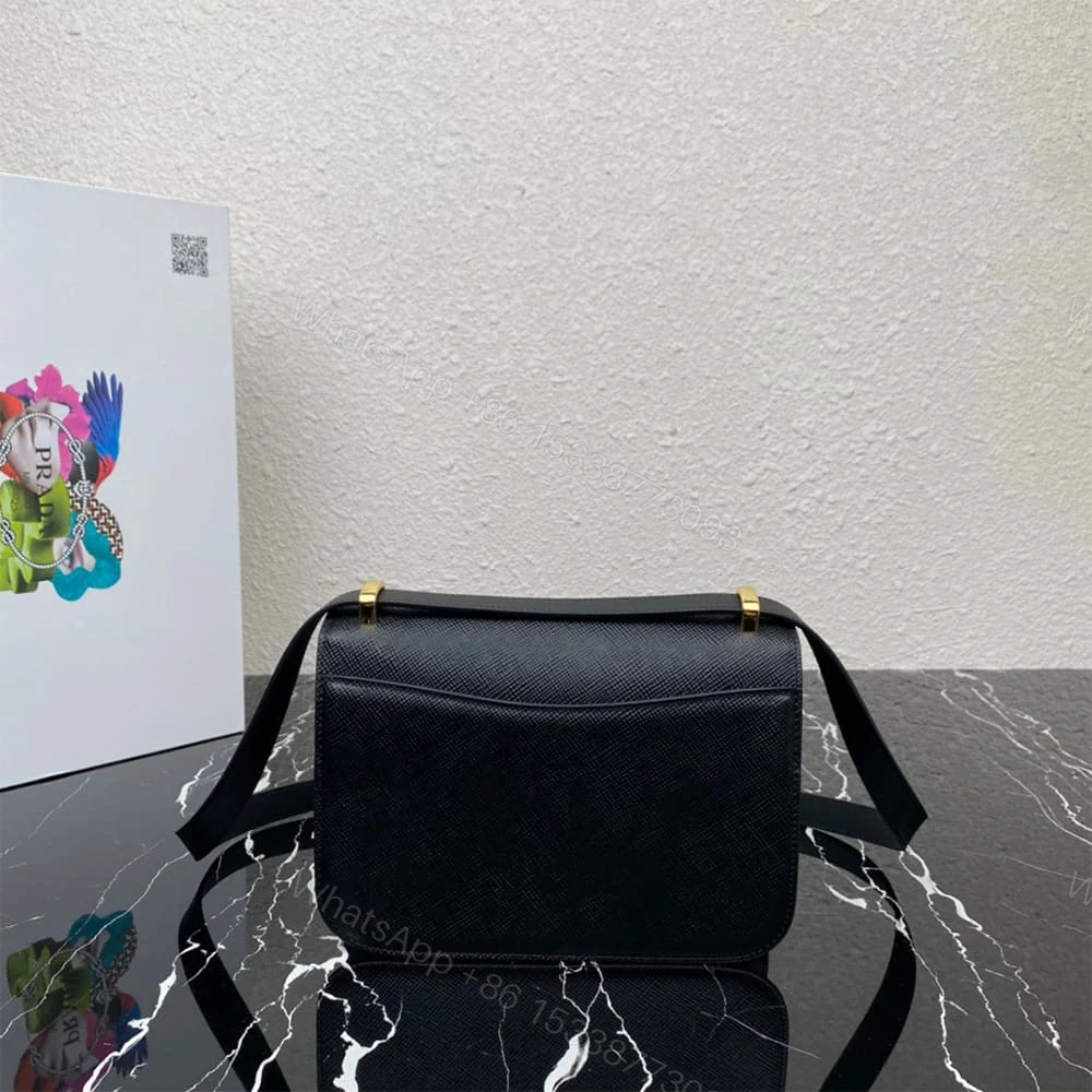 View 4 of Prada Saffiano leather flap shoulder bag(HIGH-END GRADE)