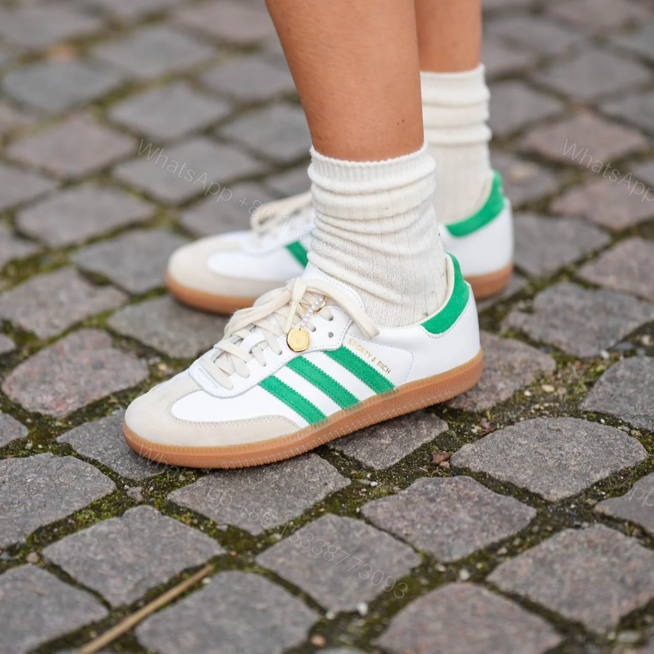 View 2 of First Copy Adidas x Samba “Sporty & Rich” Premium Sneakers