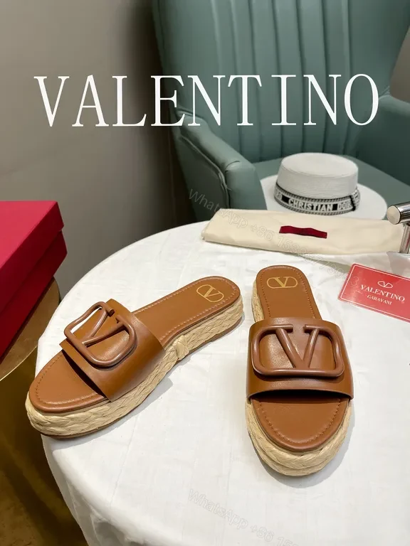 View 8 of Cognac Leather Slides â€” V Buckle Luxury, All-Day Comfort