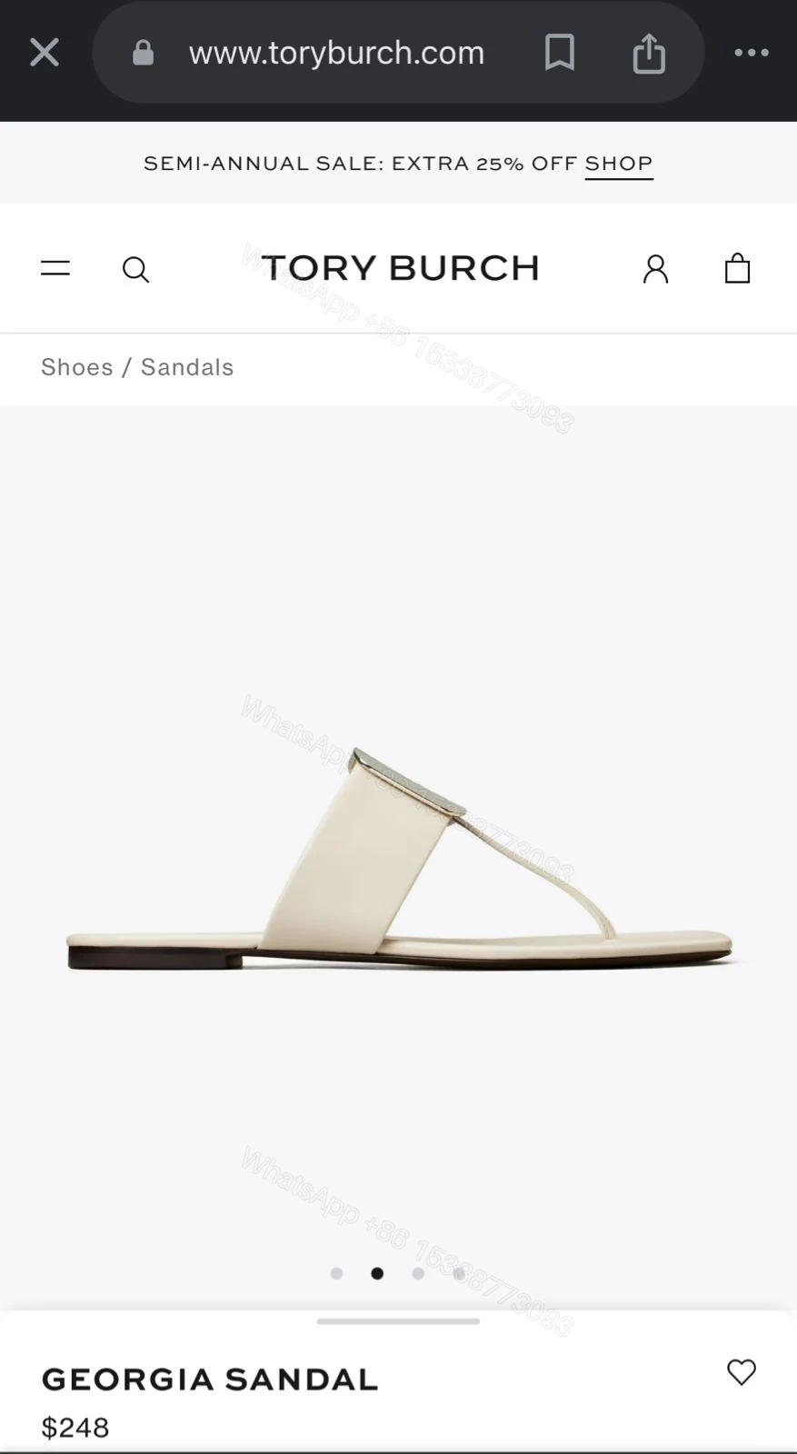 View 4 of BUY FIRST COPY TORY BURCH LADIES PARTY WEAR FLATS