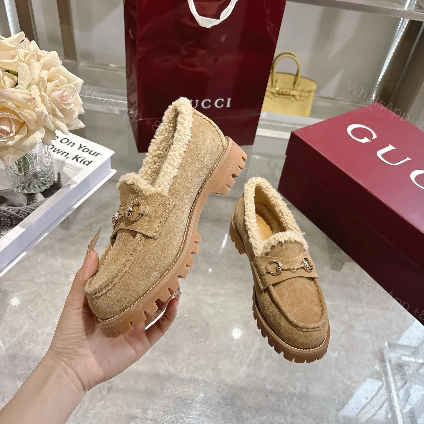 View 6 of Gucci Women Loafer With Horsebit Beige 836060 Aaa5U 9556