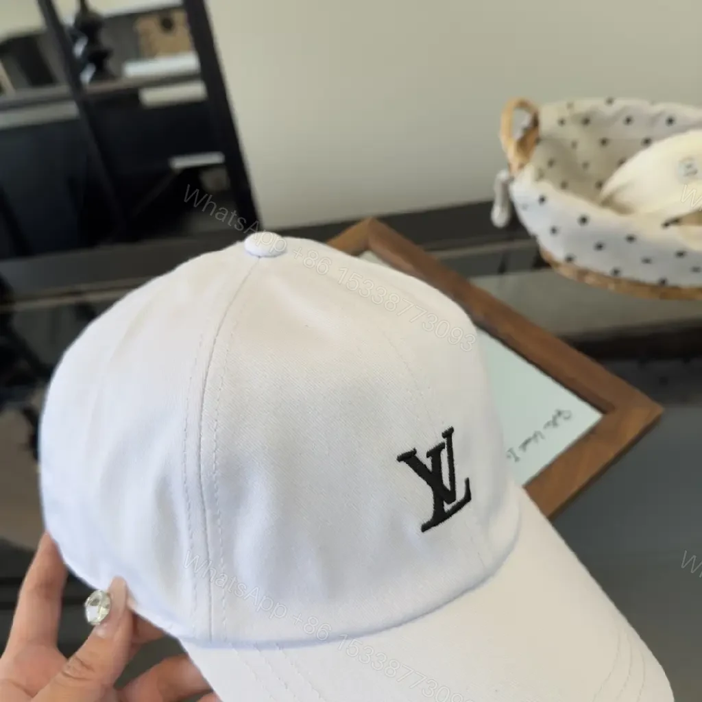 View 8 of White Cotton Cap • Minimal Monogram • Luxe Casual Baseball Cap
