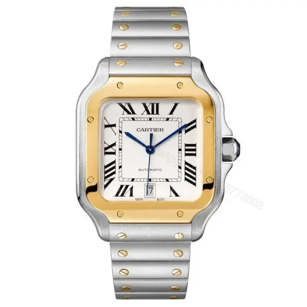 Replica Cartier Santos de Cartier Men Automatic Silver Stainless Steel Watch W2SA0009 — view 1