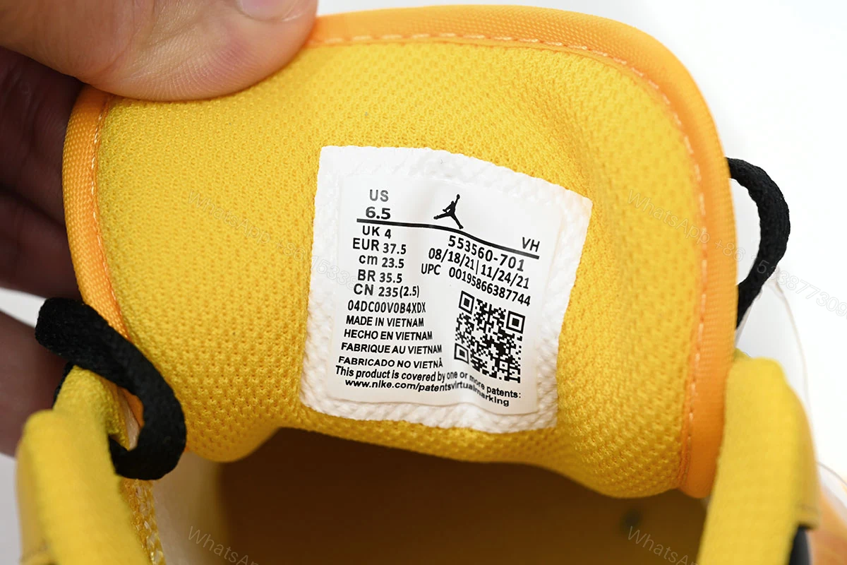 View 8 of Air Jordan 1 Low “University Gold” AJ1 553560-701