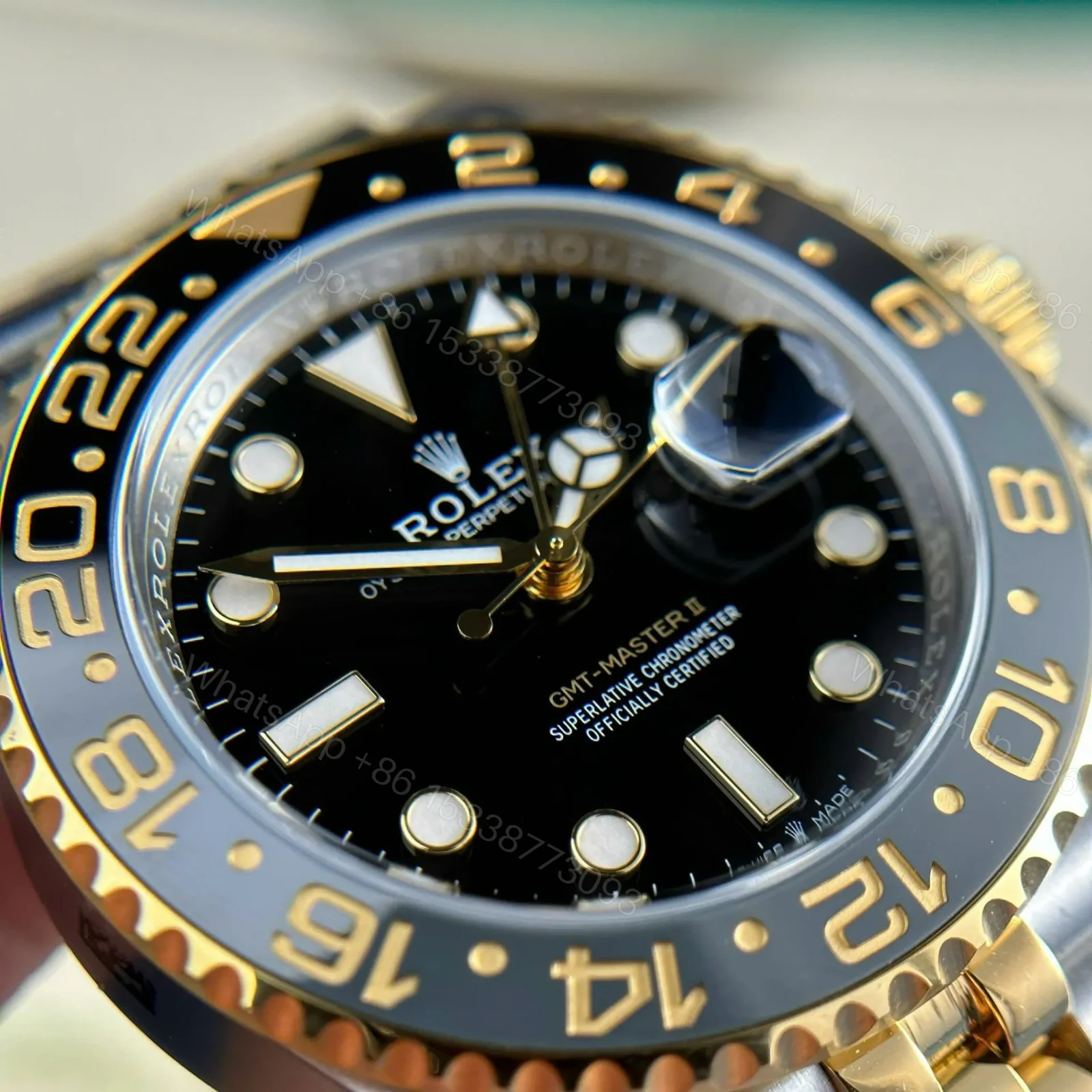 View 6 of Superclone Rolex GMT-Master II Black Dial “Zombie” 126713GRNR