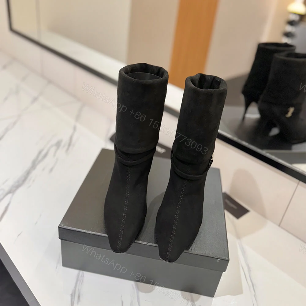View 4 of YSL NIKI booties in suede