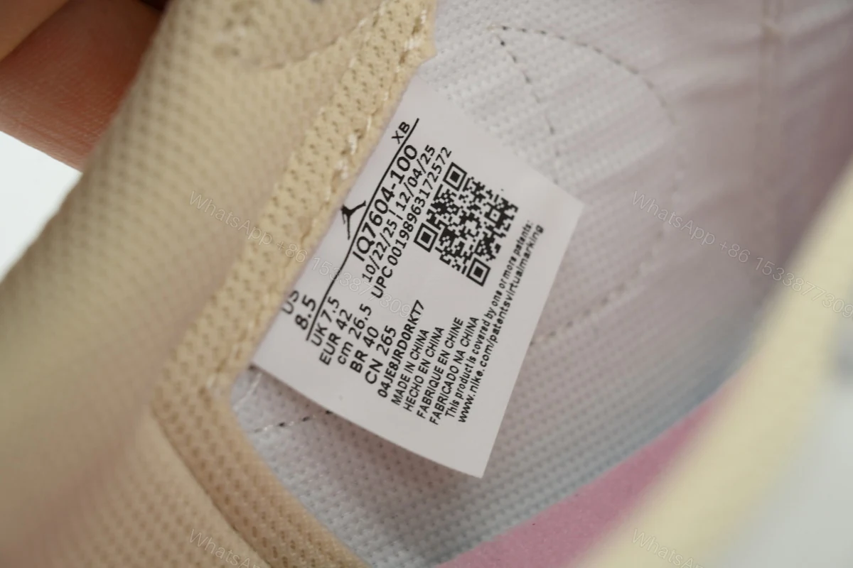 View 6 of Travis Scott x Air Jordan 1 Retro Low OG 'Muslin Pink' IQ7604-100