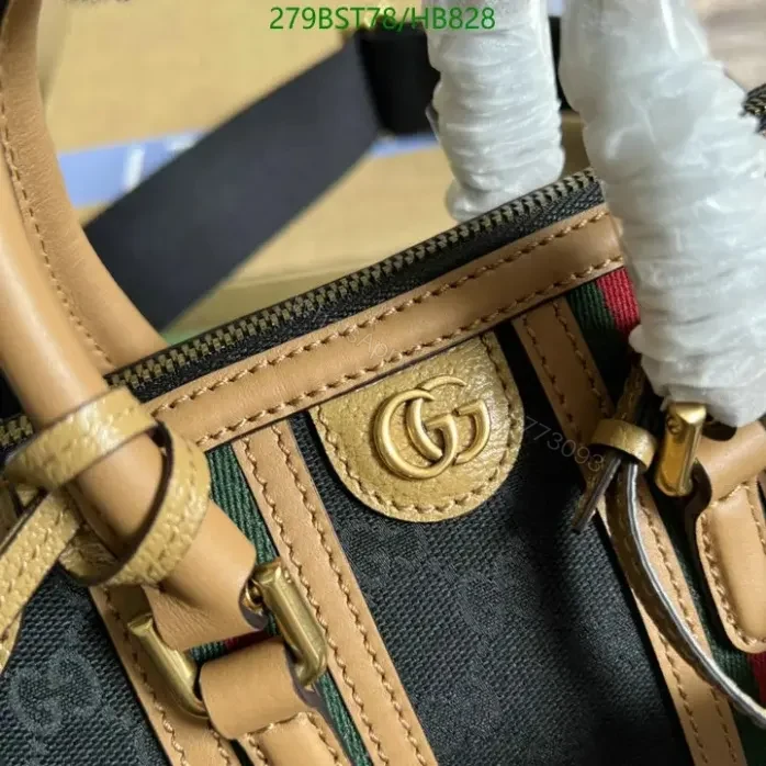 View 3 of Gucci BAULETTO Replica Black Handbag HB8285 – Classic GG Canvas
