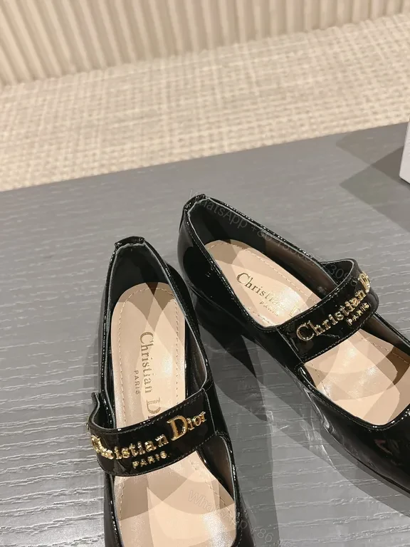 View 6 of Chic Patent Mary Jane Flats with Dior Strap - All-Day Luxury