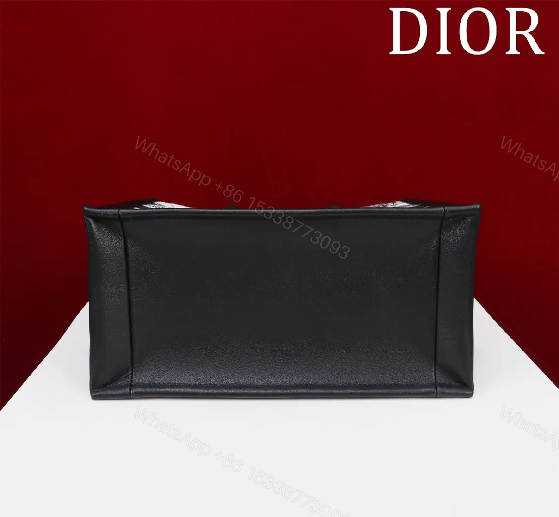 View 3 of Bold Canvas Handbag: Black-White Graphic Statement Bag