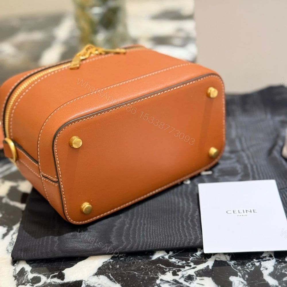 View 4 of CELINE VANITY IN SMOOTH SATINATED LEATHER TAN 19CM 119463BFN 04LU