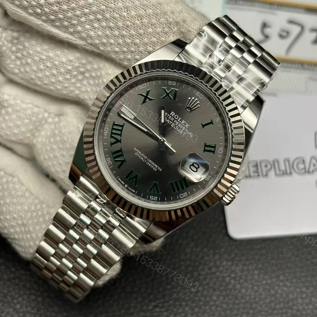 View 4 of Rolex Datejust Wimbledon Replica Clone