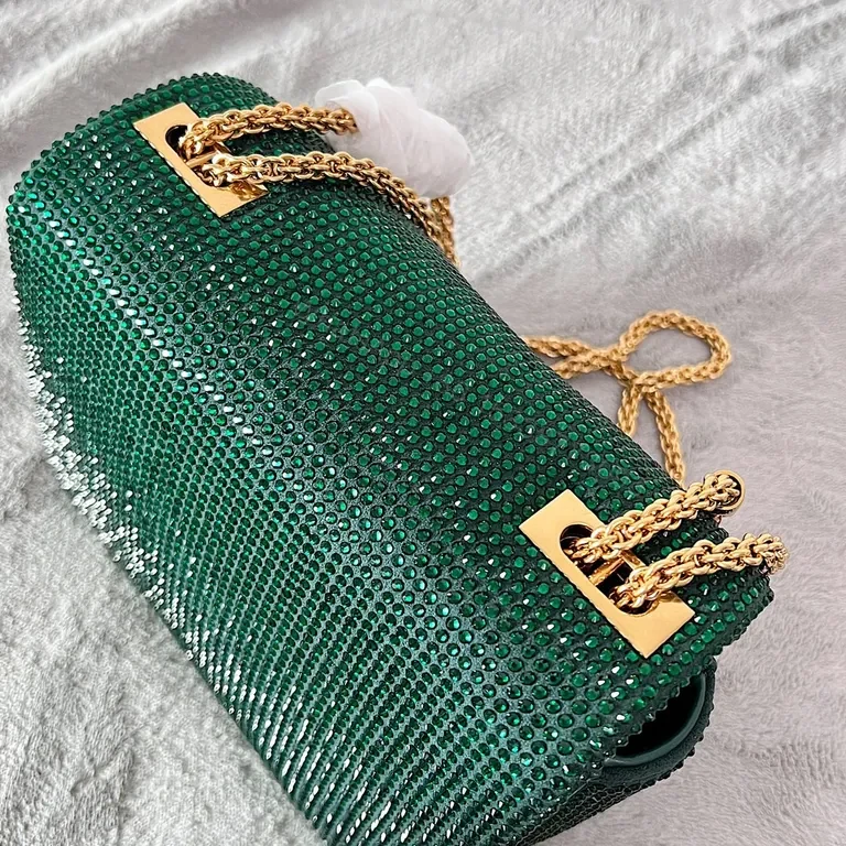 View 6 of Emerald Valentino Bag: Textured Leather, Day-to-Night Versatility