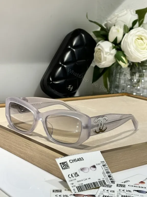 View 9 of Soft Blush Acetate Sunglasses â€“ Luxe Signature Hardware, UV400 Shield