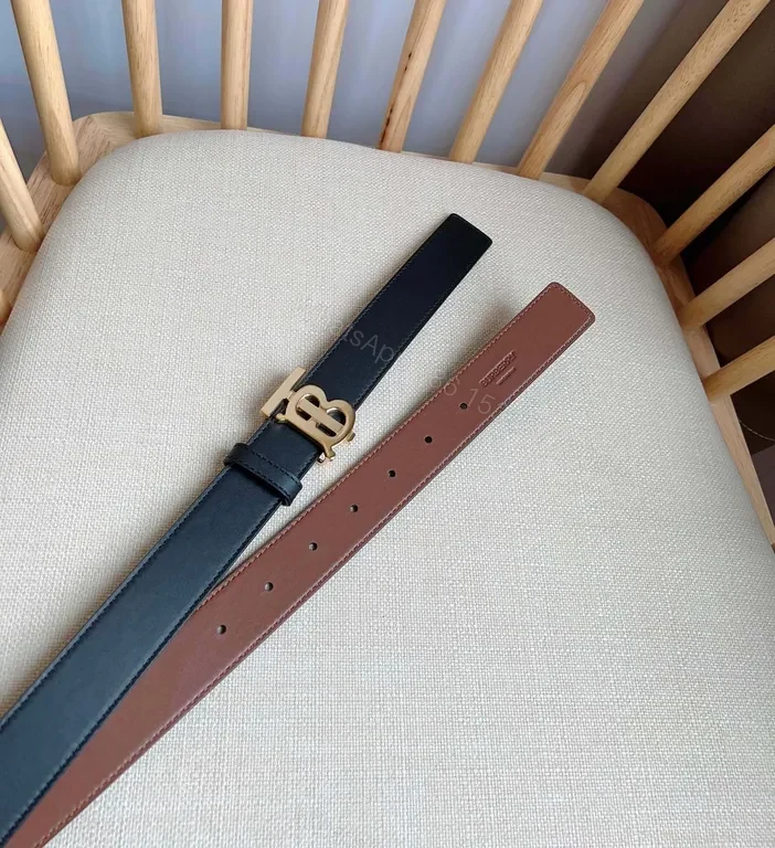 View 2 of Structured Black Leather Belt with Gold BB Hardware (Unisex)