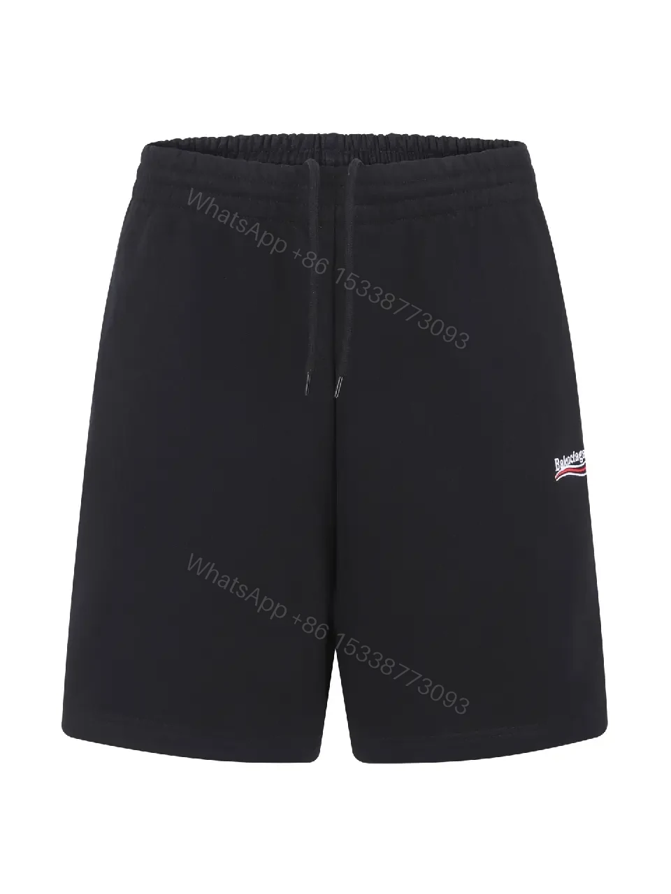 View 6 of Black Premium Knit Shorts: Minimalist Comfort, Drawstring Fit