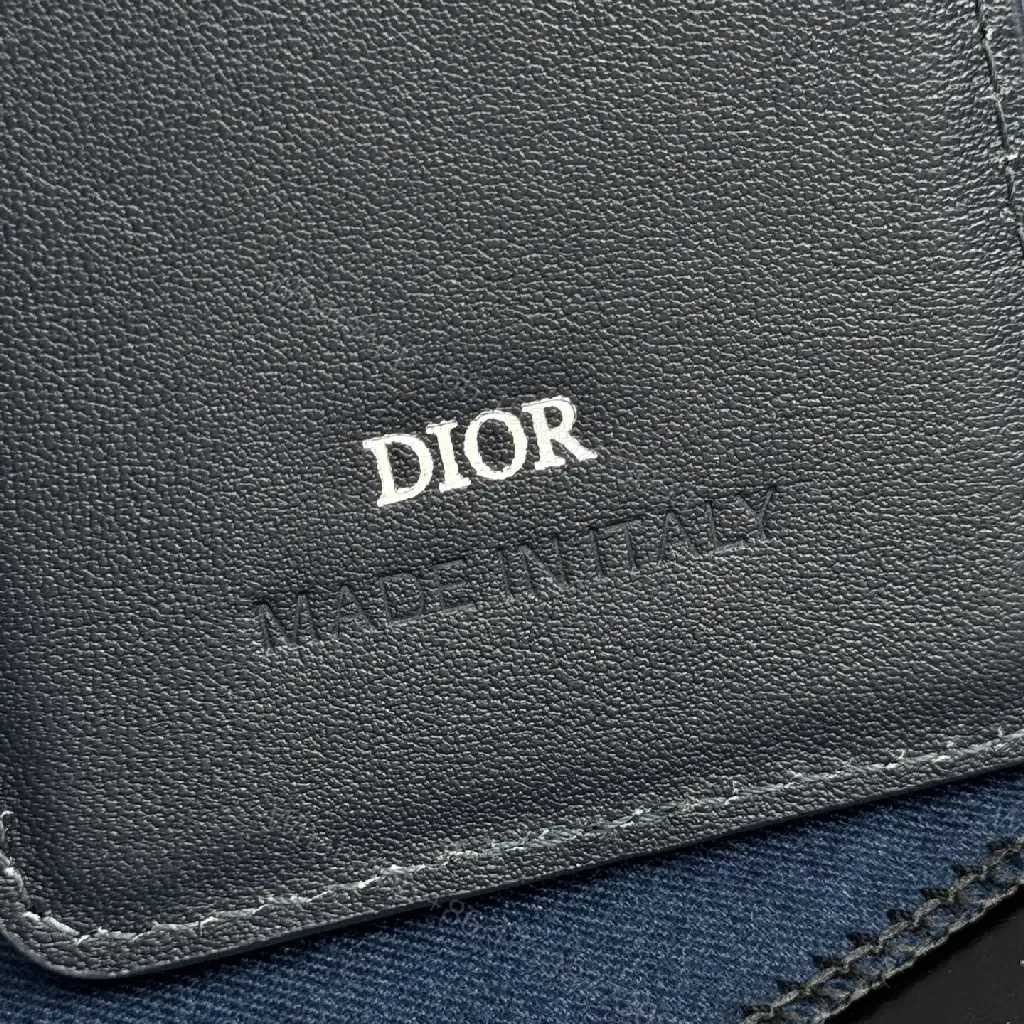View 2 of Blue Patterned Card Case — Textured Luxe, Slim Organizer