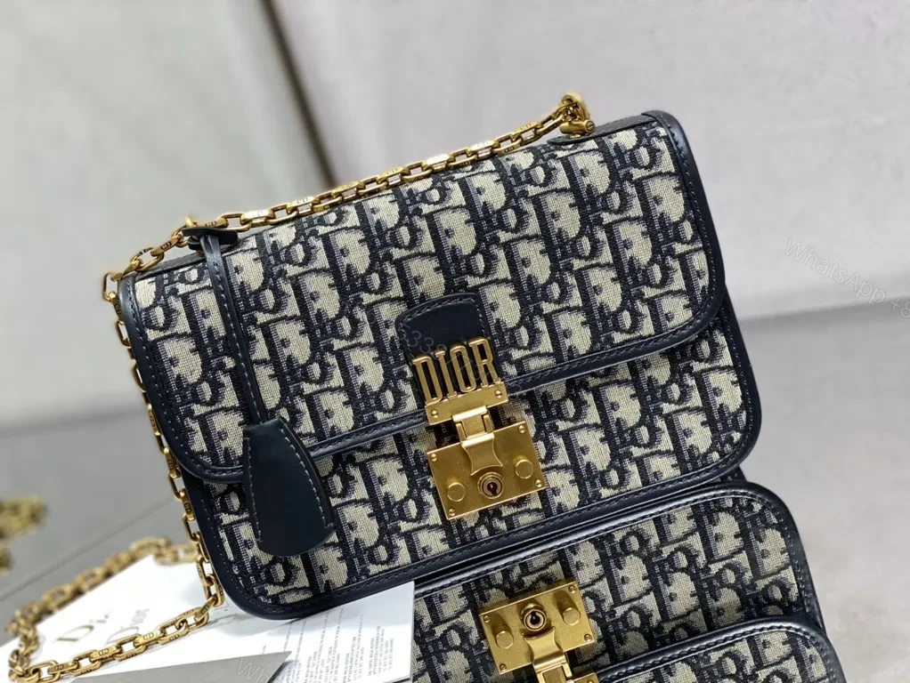 View 2 of Chic Monogram Mini Bag with Gold Hardware - Designer-Inspired