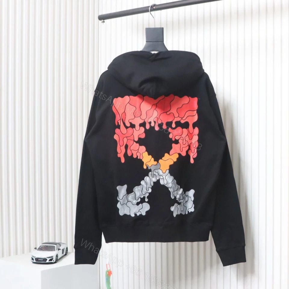 Off-white Red and Gray Melted Arrow Hoodie — view 2