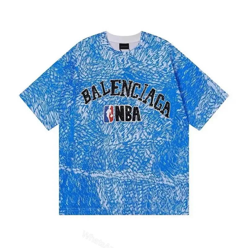 Blue Cotton Street Tee: Bold Graphic, Relaxed Fit, Premium Detail — view 1