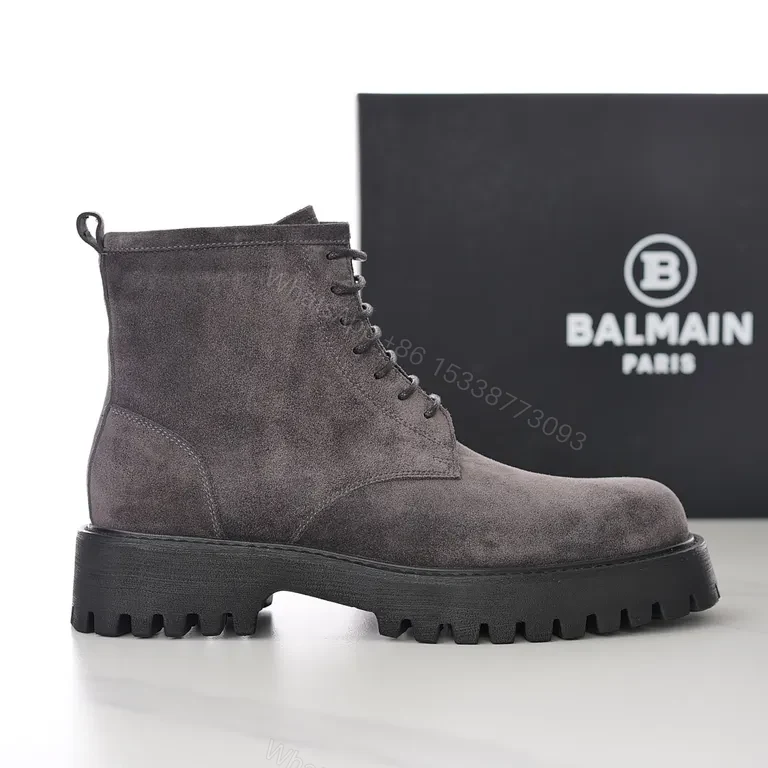 Charcoal Suede High-Top Boot: Rugged Luxe Comfort — view 1