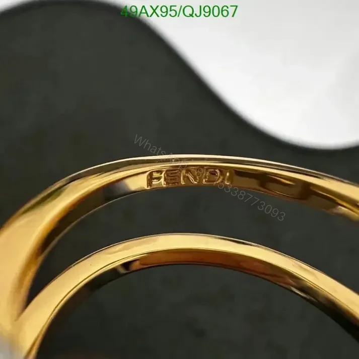 View 5 of Fendi Asymmetrical Gold Ring Mirror qj90674