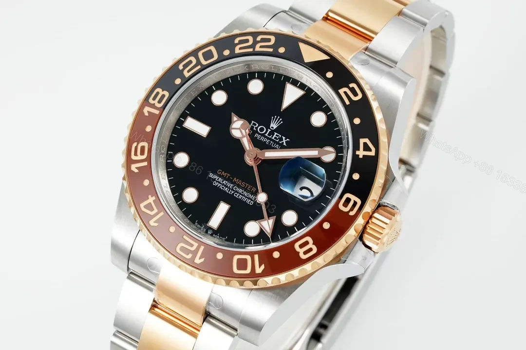 View 3 of EW Factory Clean Factory EWE V5 GMT Black Dial Two-Tone Watch