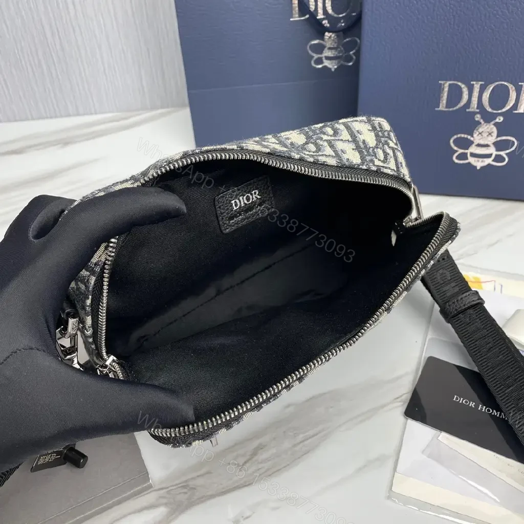 View 3 of Monogram Crossbody: Grayscale Luxe, Hidden Utility, Compact Style
