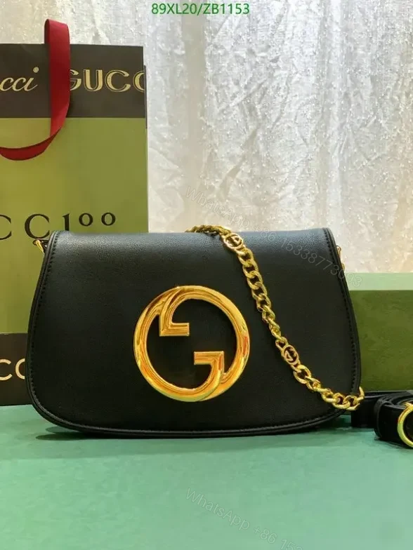 View 12 of Gucci White Blondie Leather Shoulder Bag Dupe ZB11535 – Stylish Chain Strap