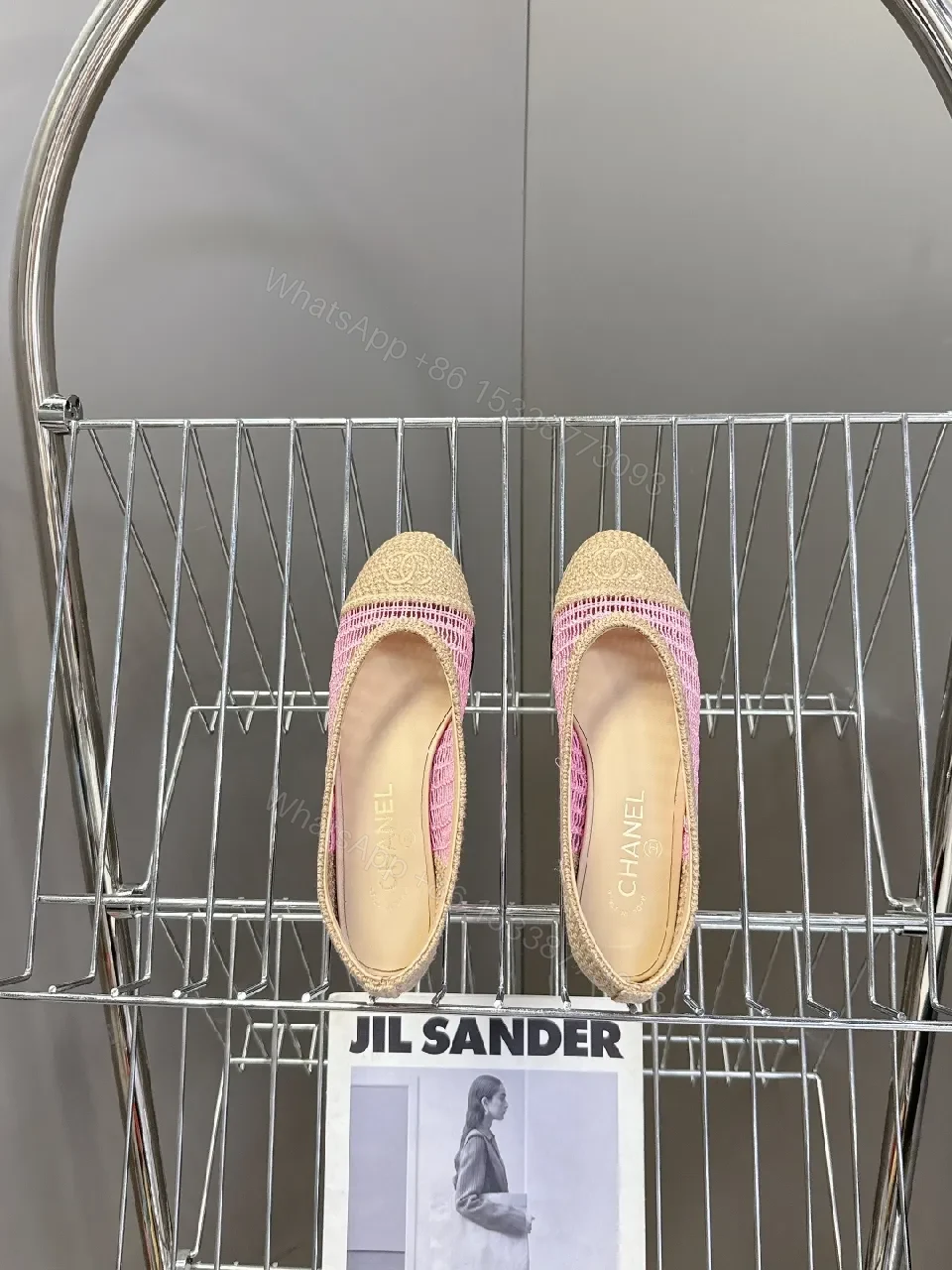 View 7 of Pastel Knit Espadrille Flats with Subtle Logo