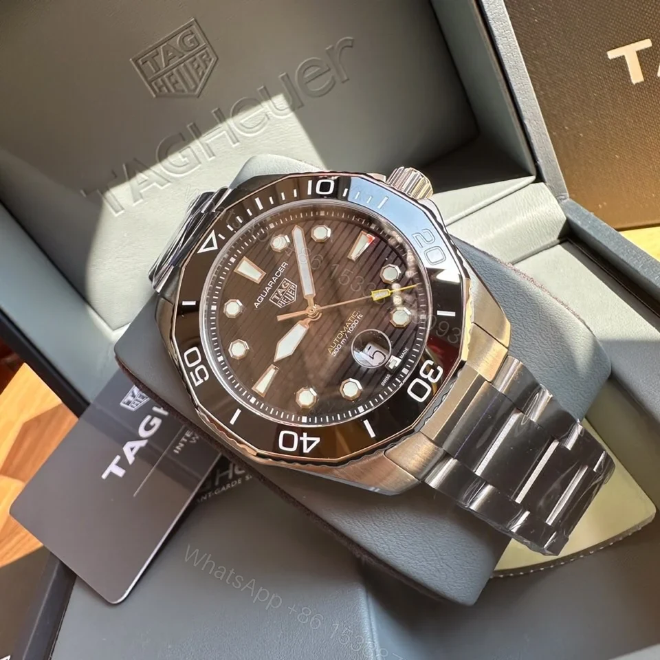 View 8 of TAG Heuer Aquaracer 300M Quartz 43 Stainless Steel BlackBracelet WAY101A.BA0746