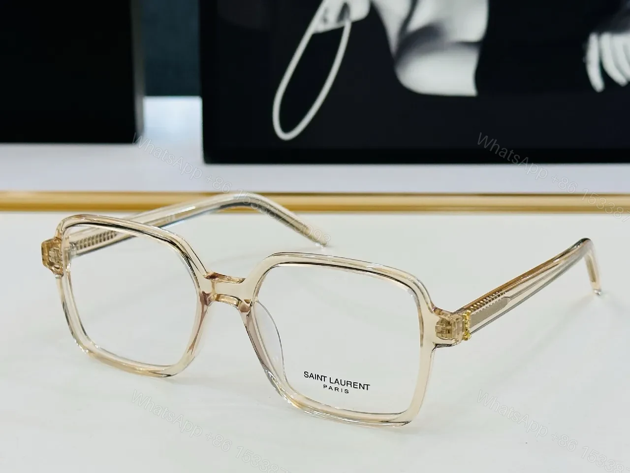 View 9 of Oversized Black Acetate Frame + Gold-Hardware Eyewear Luxury