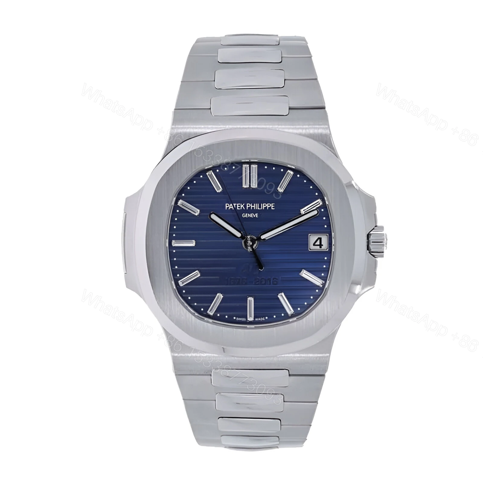 Patek Philippe Nautilus Platinum Blue Replica — view 1