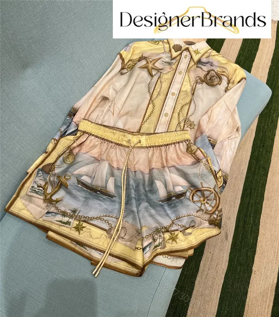 View 7 of Zimmermann Scarborough Relaxed Silk Shirt Set