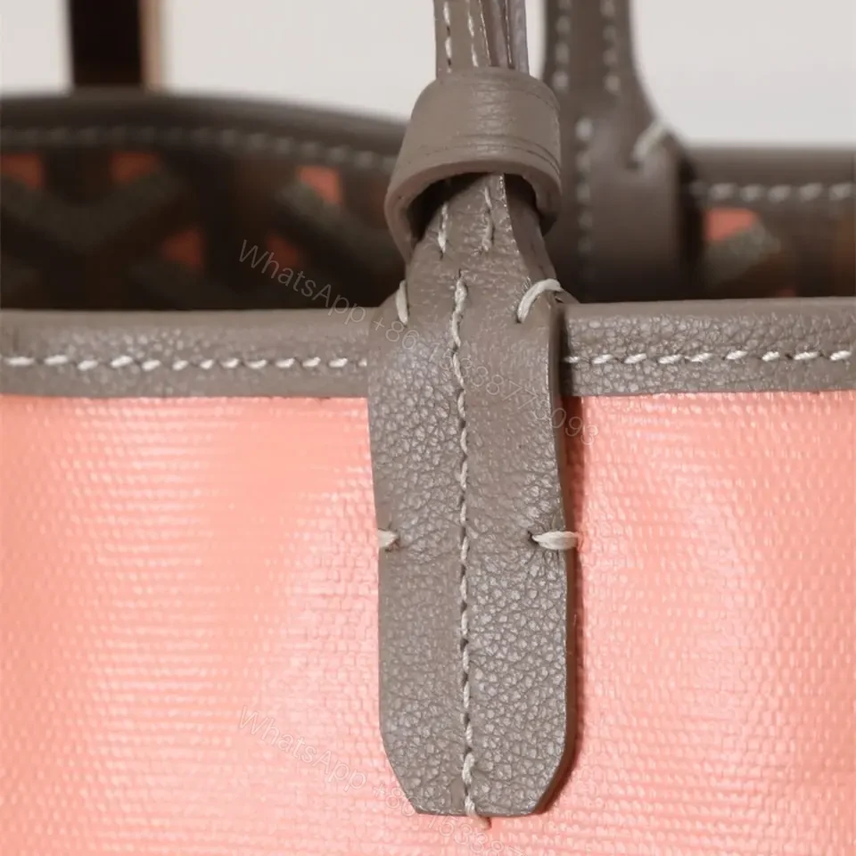 View 18 of 高仿Goyard*STLOUIP12滿印Tote手提袋咖粉免檢版小號