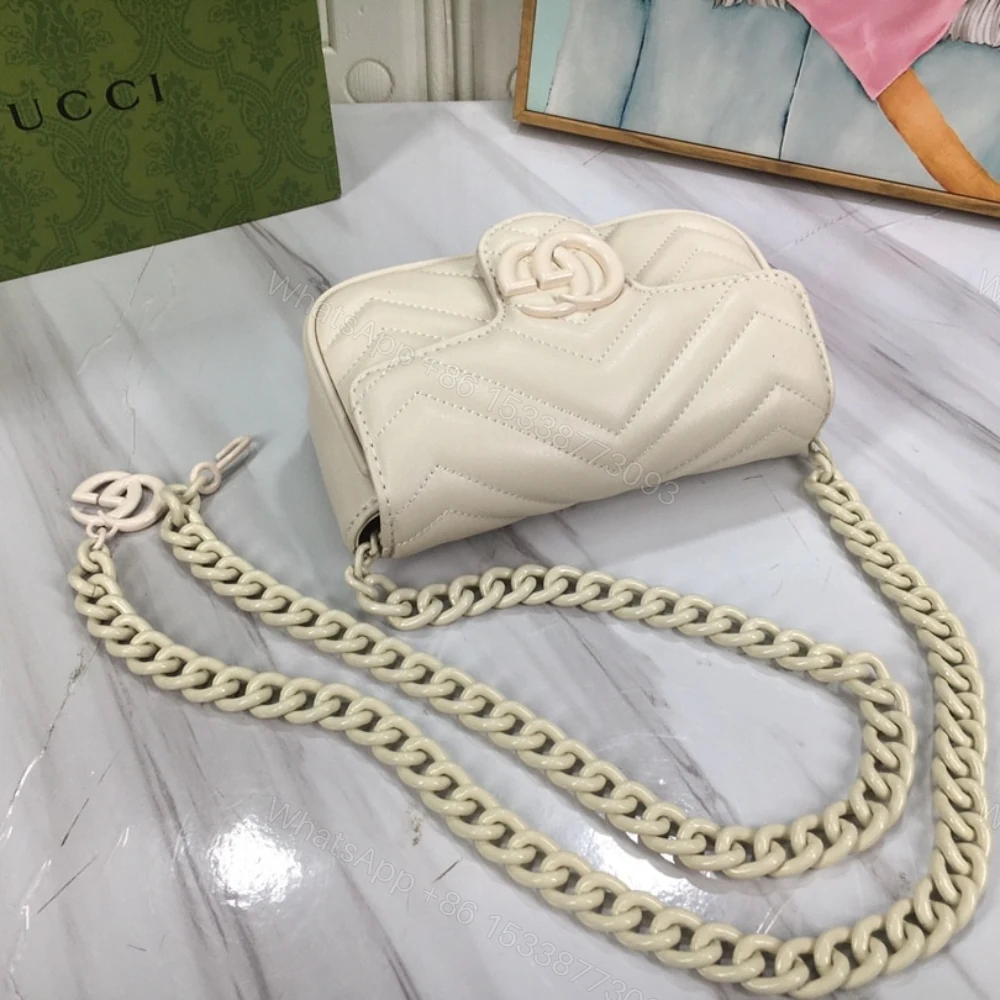 View 5 of Gucci Women GG Marmont Bag Beige 16Cm 699757 UM8KV 9022