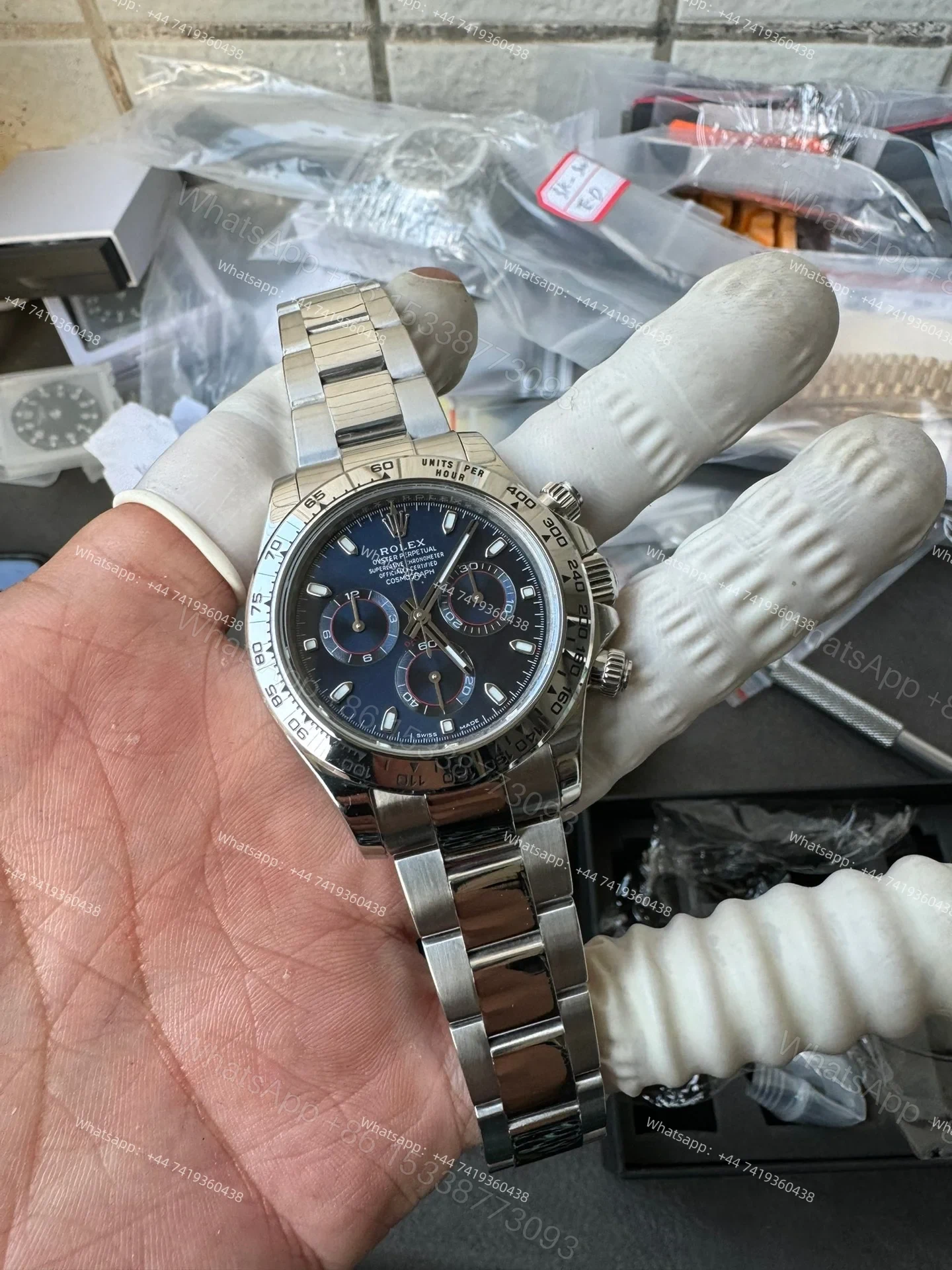 View 5 of Rolex Daytona 1:1 Replica – M116509-0071 Blue Dial Steel Case 4130 Super Clone Watch