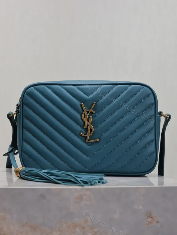 Chic Teal Quilted Crossbody with Gold Hardware Bag — view 1