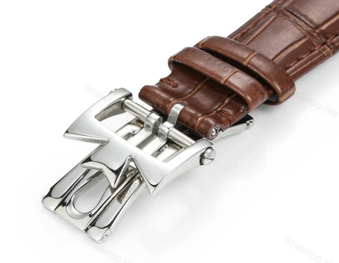 View 9 of Vacheron Constantin Quai de l’Ile Replica 41MM Premium White Dial Leather Strap Edition VC-QDI-WHT-LTH-41