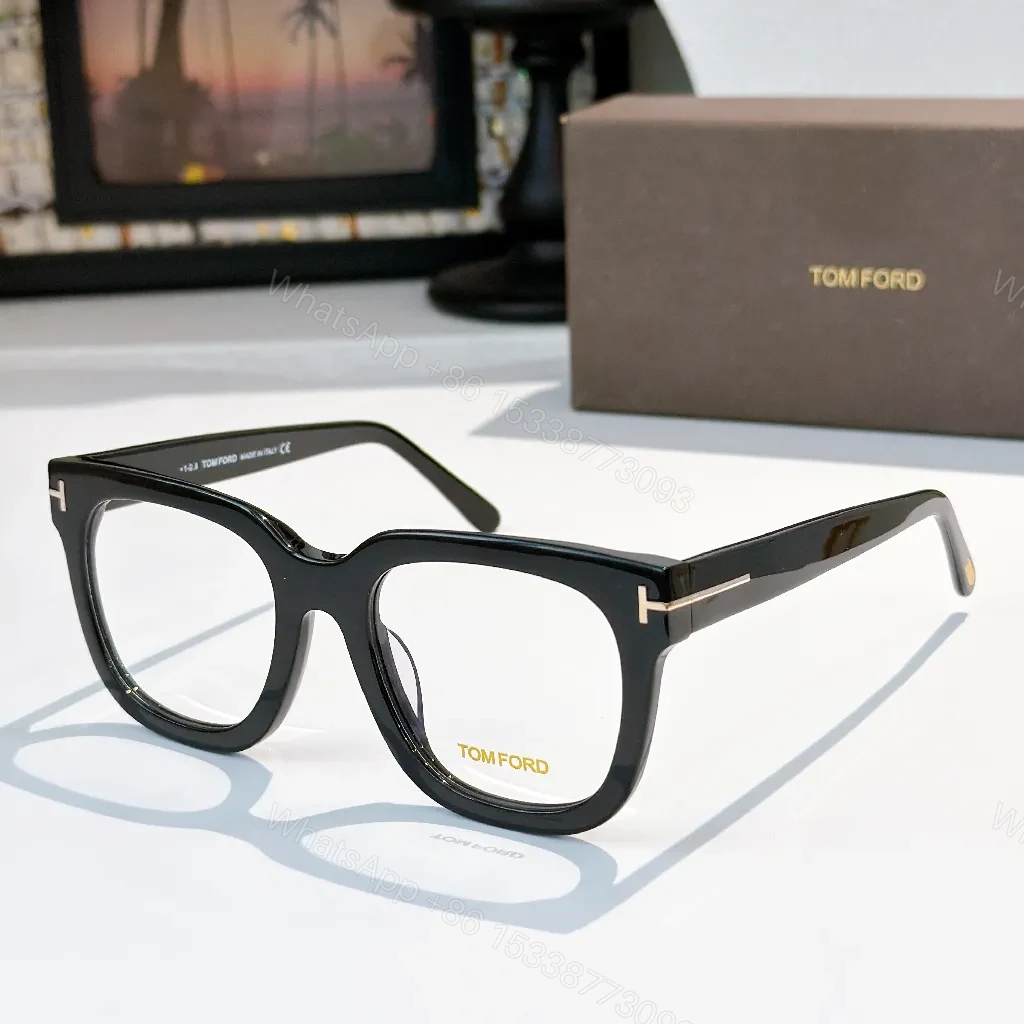 View 4 of Translucent Gray Acetate Rim Glasses with Gold Accents