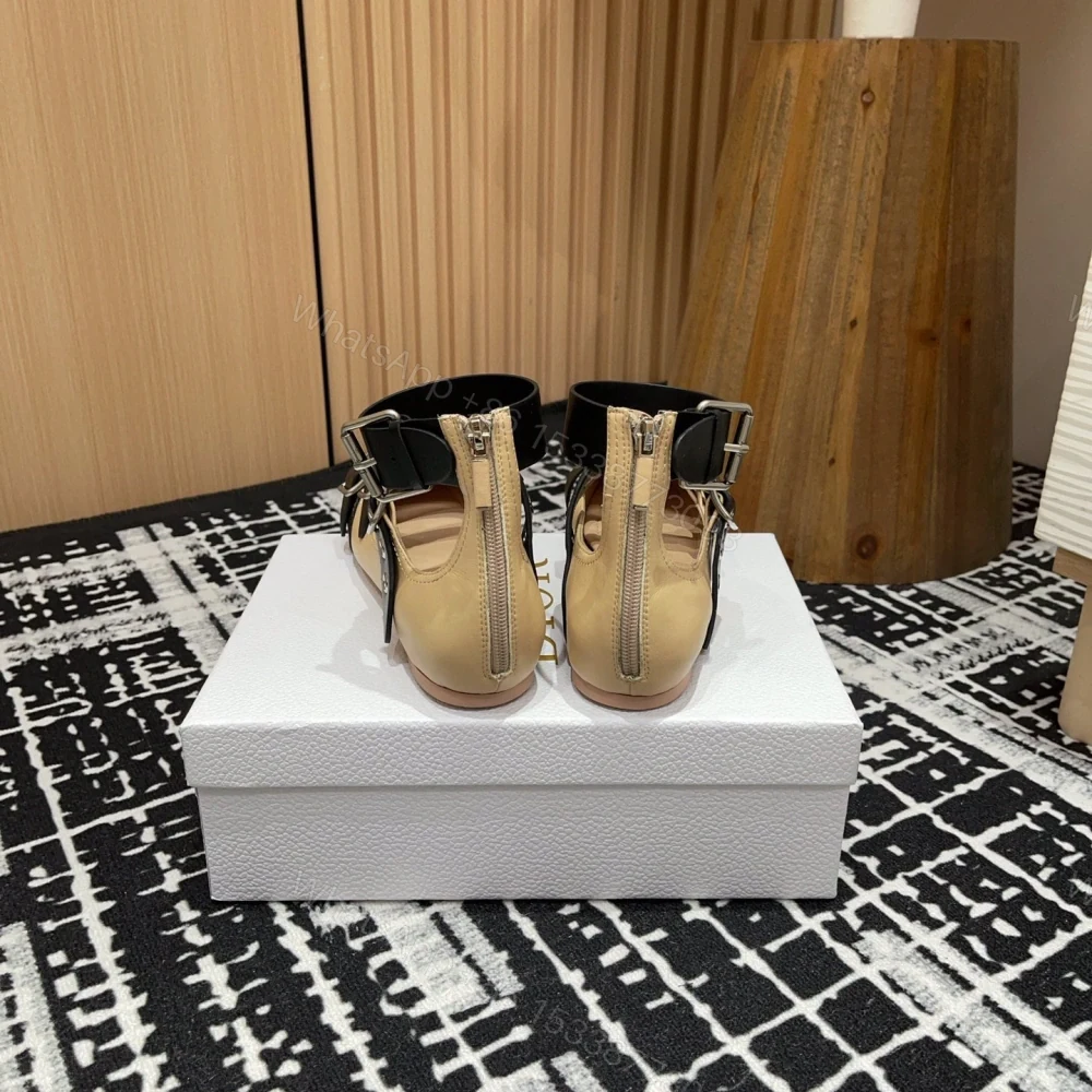 View 9 of 高仿Dior*Punk系列KCB963平頭塔扣樂福鞋膚色免檢版