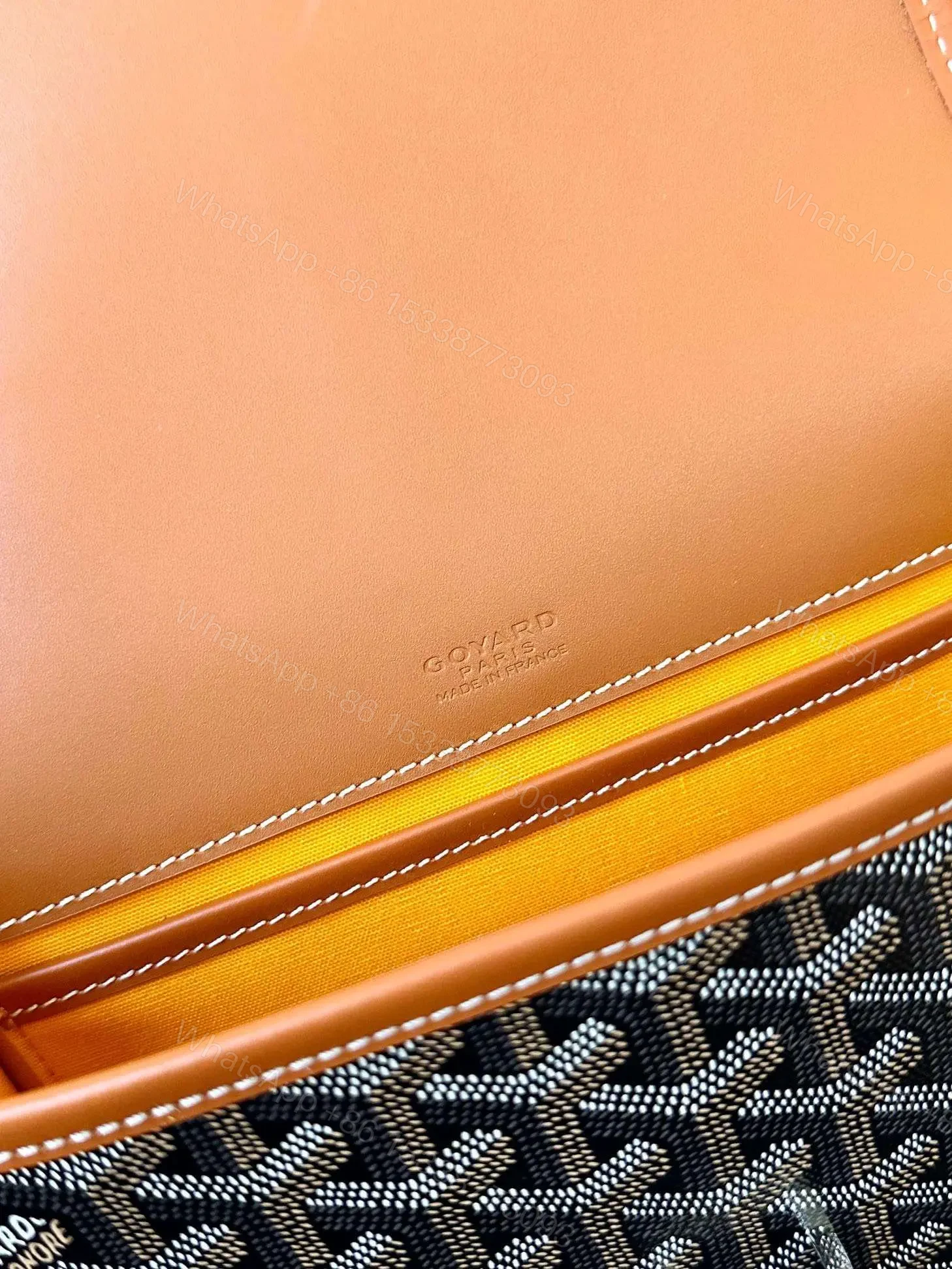 View 2 of Goyard Super Premium Women’s Handbag Orange Leather Pattern 22x16x7cm